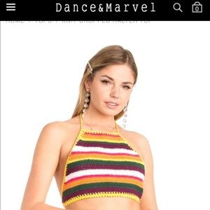Knit cropped halter top by Dance&Marvel